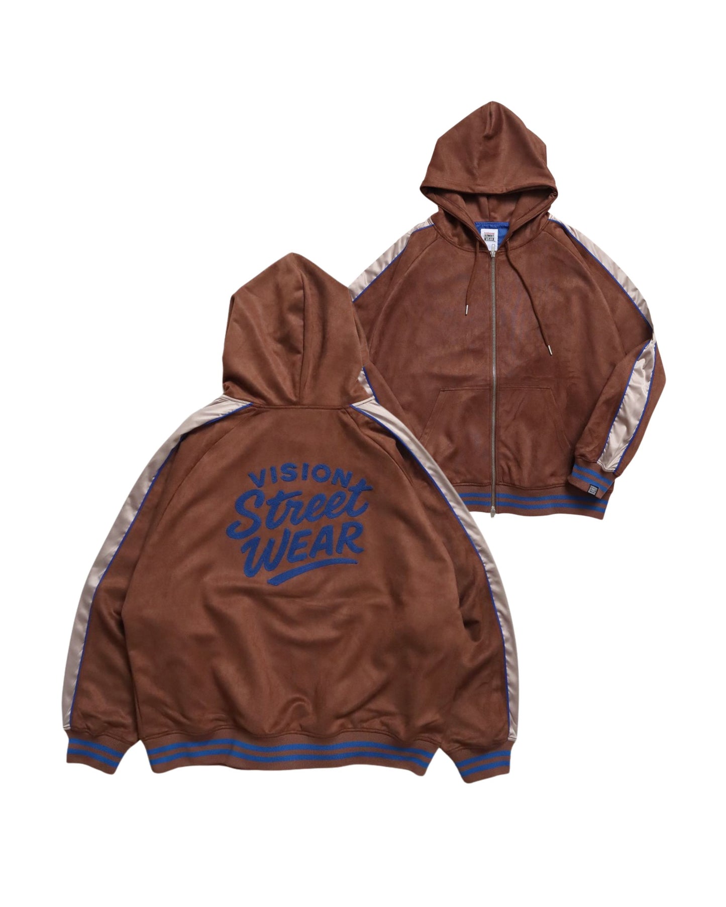 Satin Line Jacket / フェイクスウェードZIPパーカー