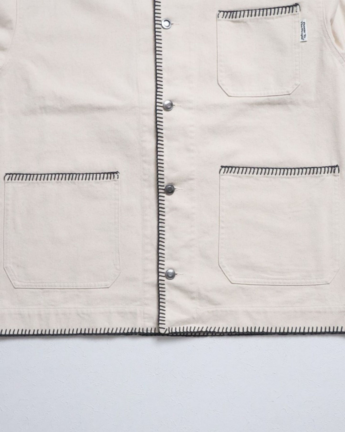 ブランケットステッチ　デニムジャケット