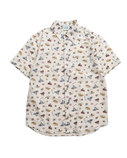 レトロ総柄シャツ