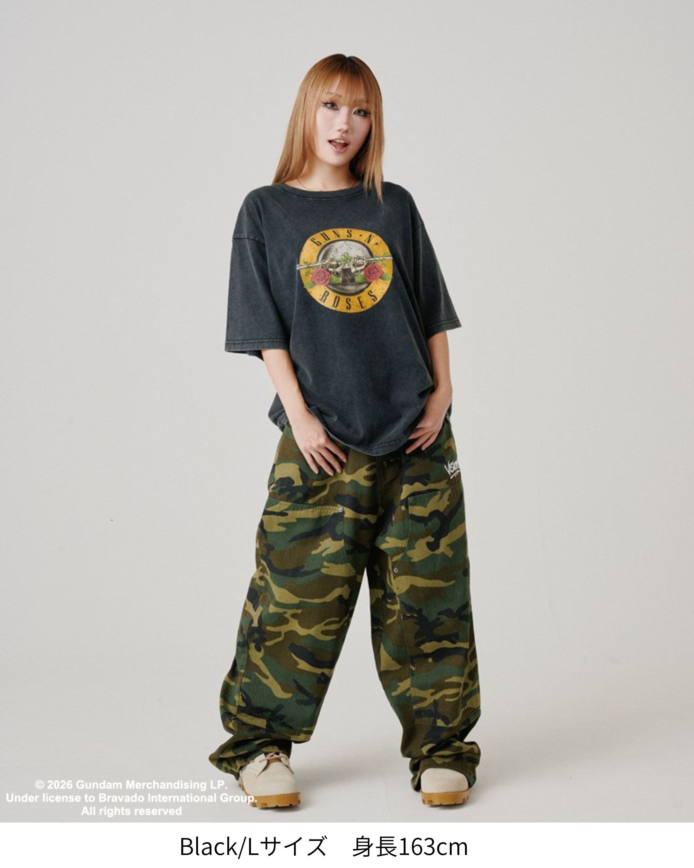 ガンズアンドローゼズ　プリントTシャツ　Lサイズ ガンズ・アンド・ローゼズ Tシャツバックプリント