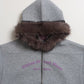 Ponch fur hood zip hoodie / ポンチファーフードZIPパーカー