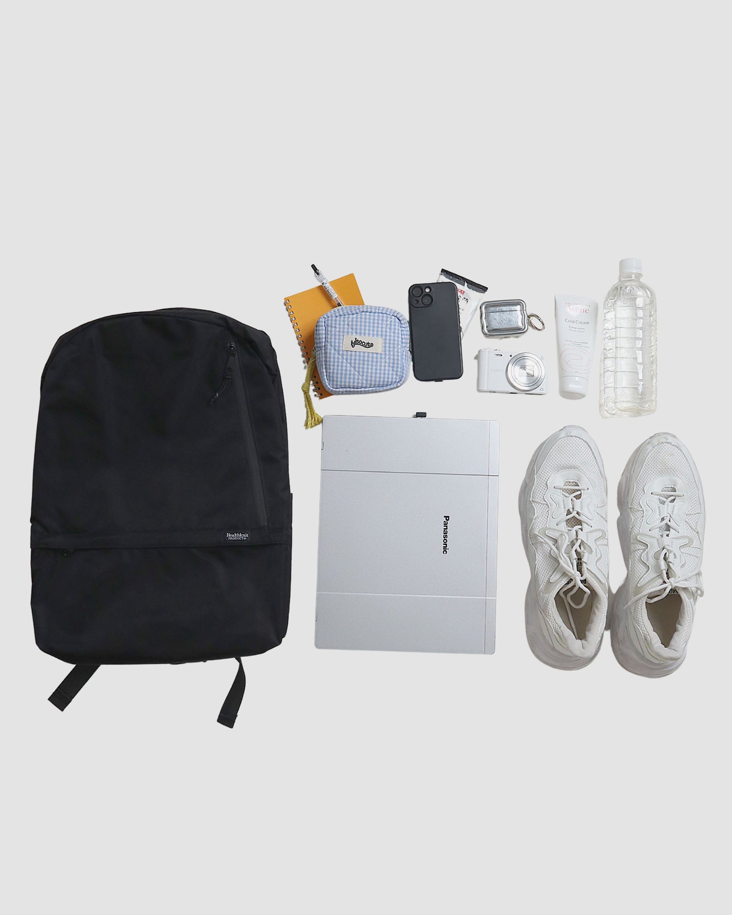 【Healthknit PRODUCT】11ポケット　バイカラーリュック【はっ水・軽量】