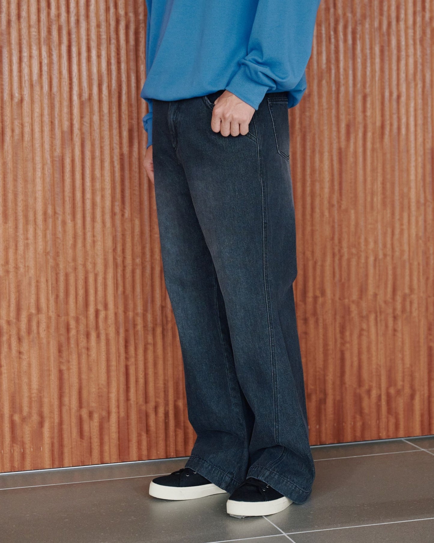 フェード加工フレアデニム