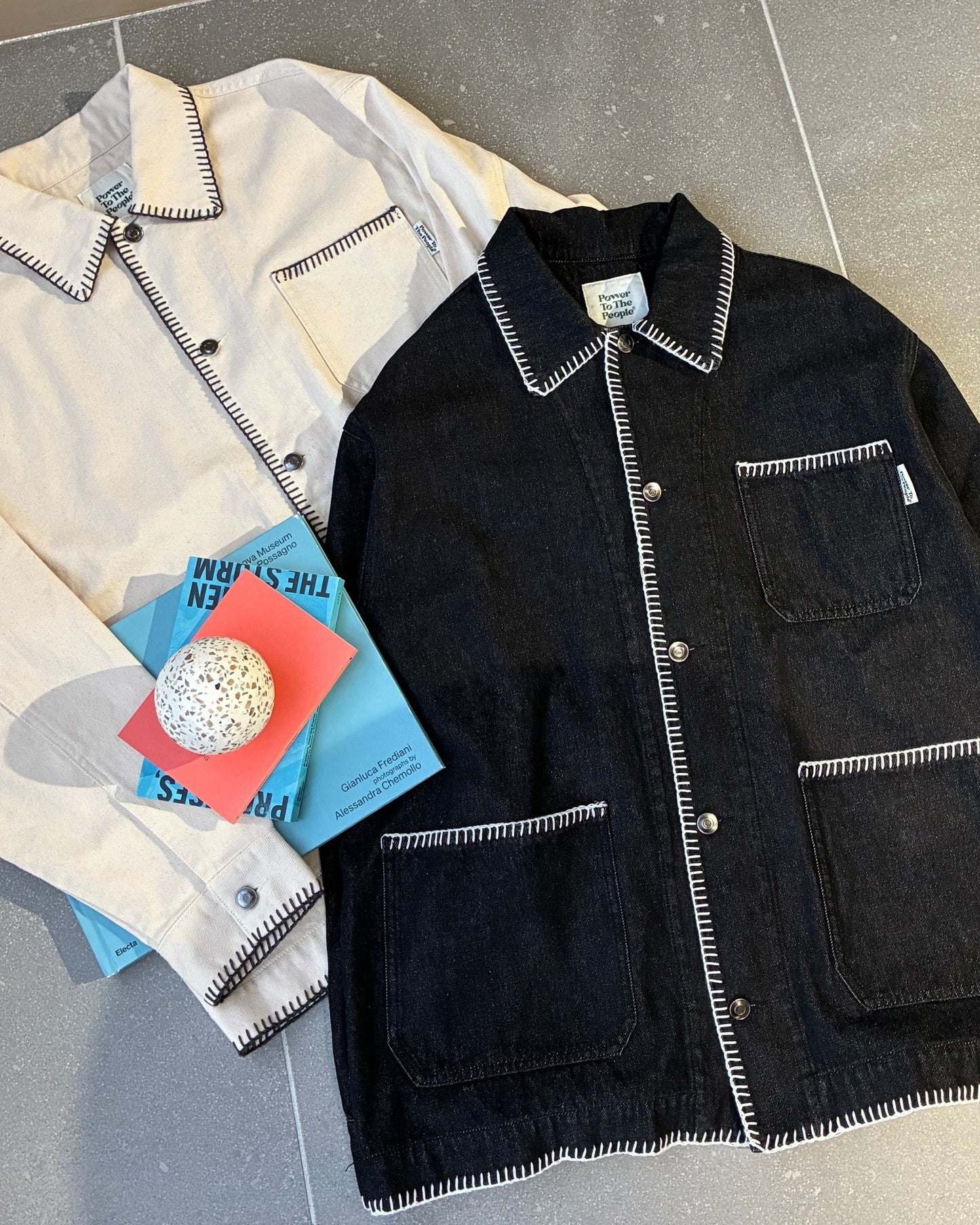 ブランケットステッチ　デニムジャケット