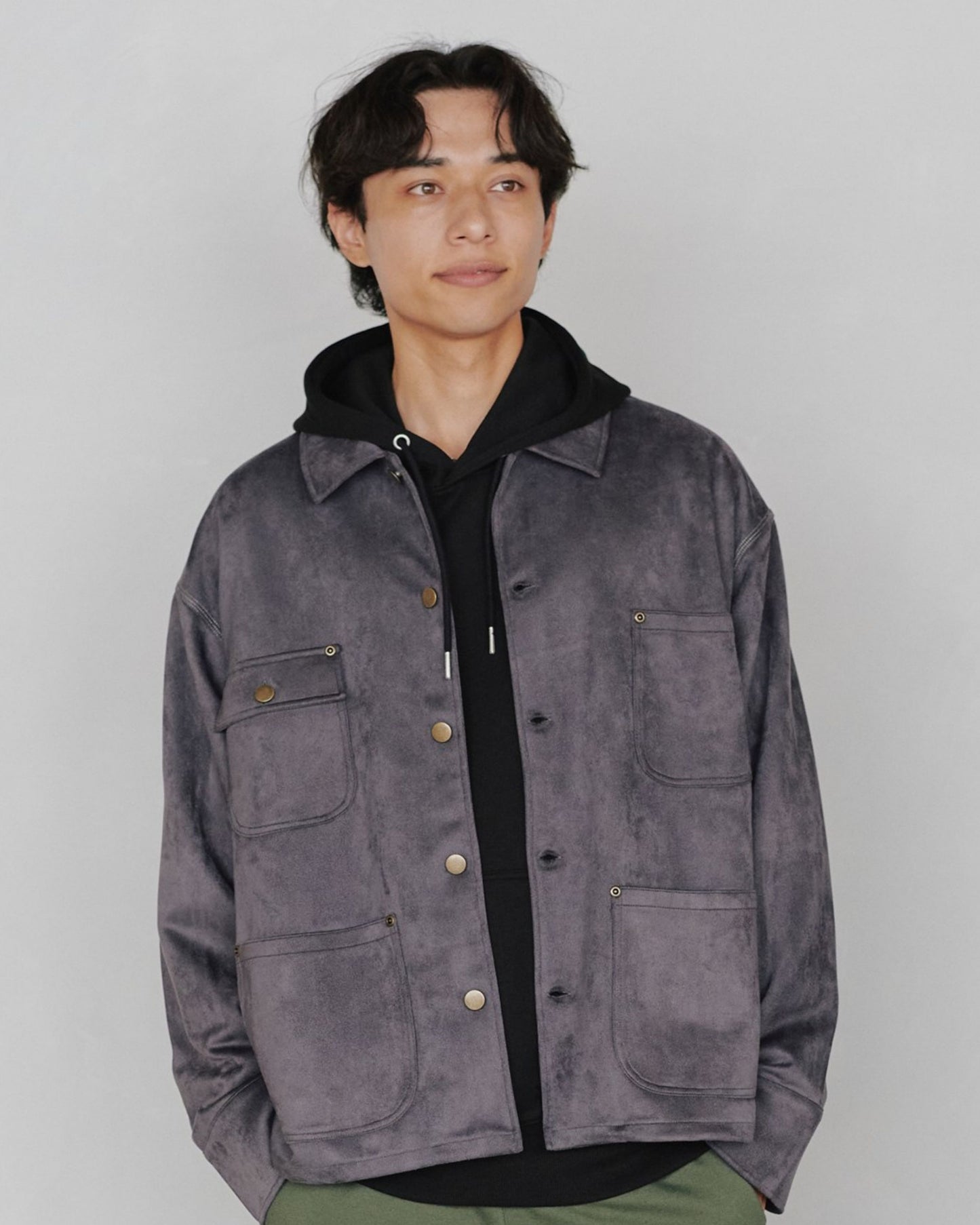 フェイクスウェードカバーオール