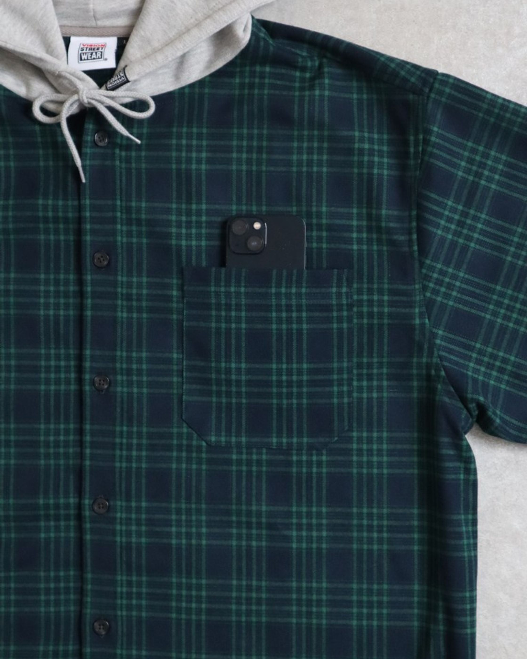 VISION STREET WEAR】Hoodie Check Shirt / 90s ストリートフード