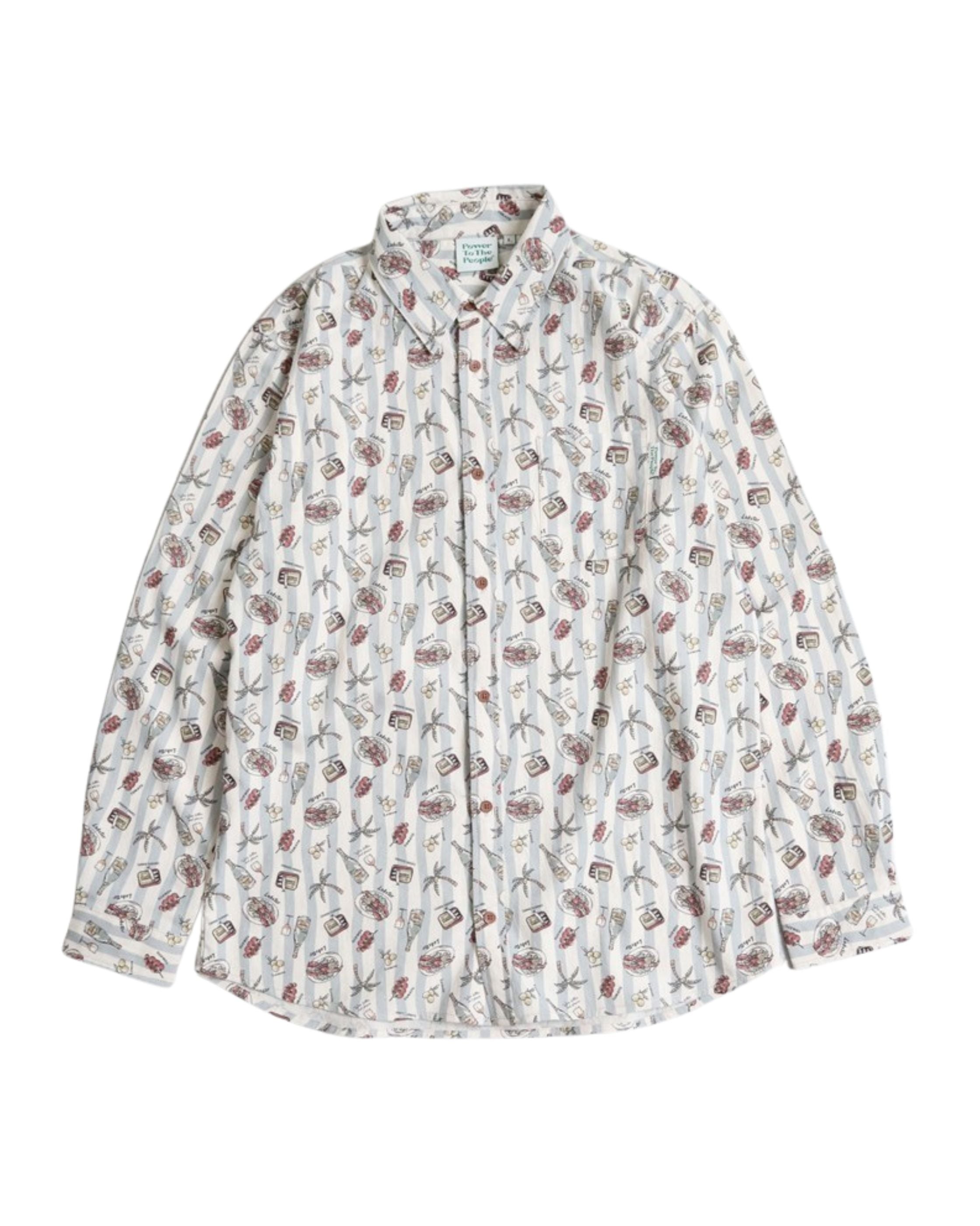 POWER TO THE PEOPLE】ストライプ総柄シャツ – Ha-Li-C STORE（ハ