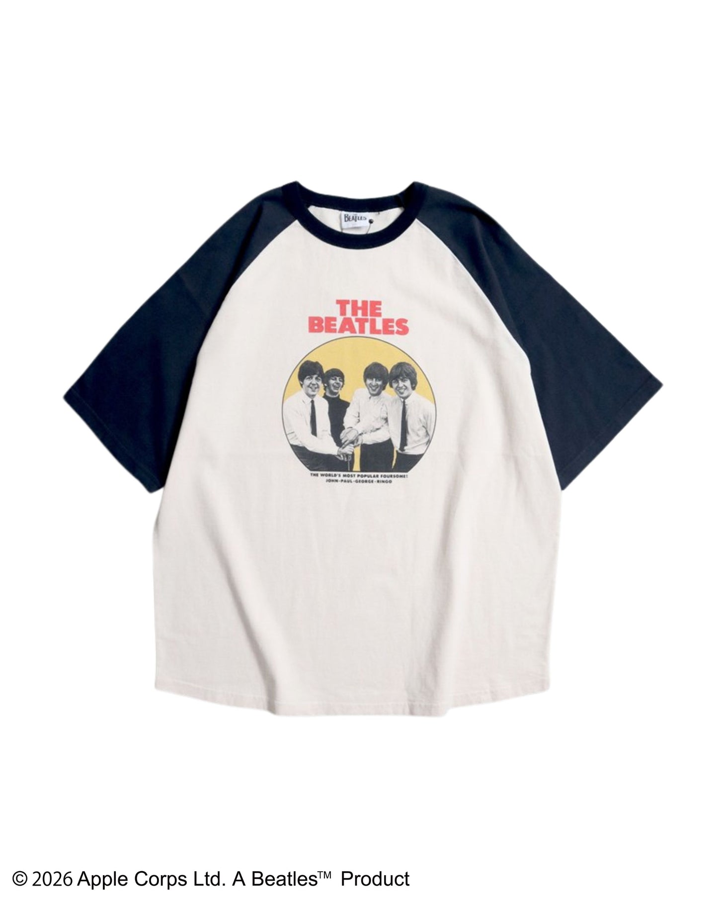 【ビートルズ】レコード柄ラグランT