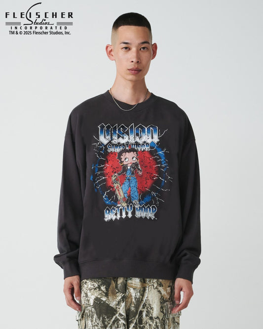 【BETTY BOOP™】 Vintage Sweatshirt / ヴィンテージ加工スウェット