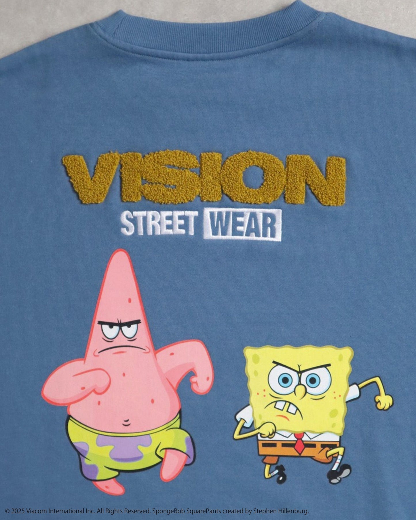 【スポンジ・ボブコラボ】SpongeBob & Patrick Sweatshirt / サガラ刺繍ストリートスウェット