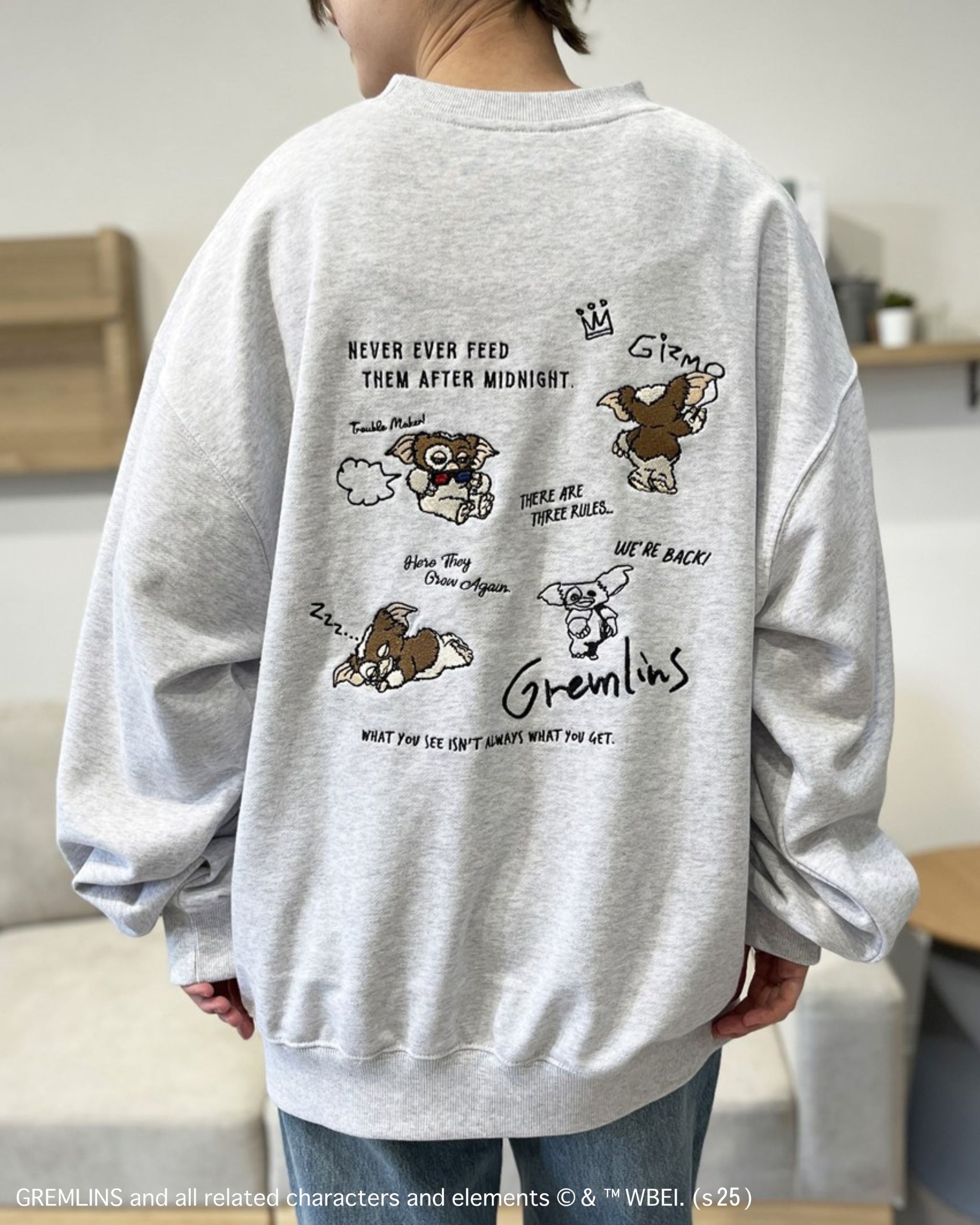 【グレムリン】ギズモ ラクガキ刺繍スウェット