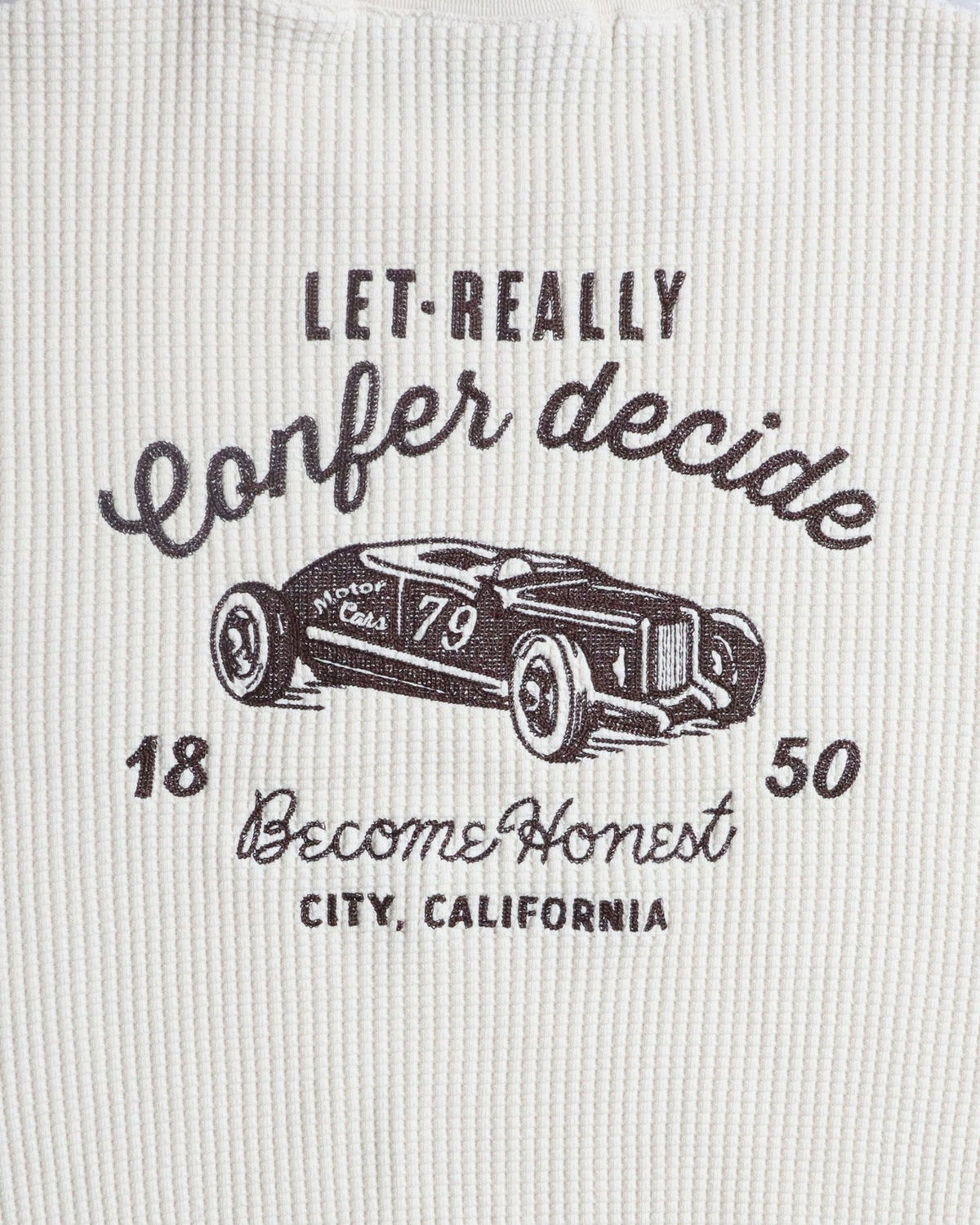 CAR刺繍　ヘビーウェイトワッフルスウェット