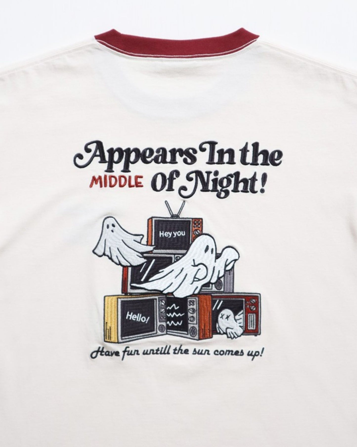 ミッドナイトオバケ刺繍T