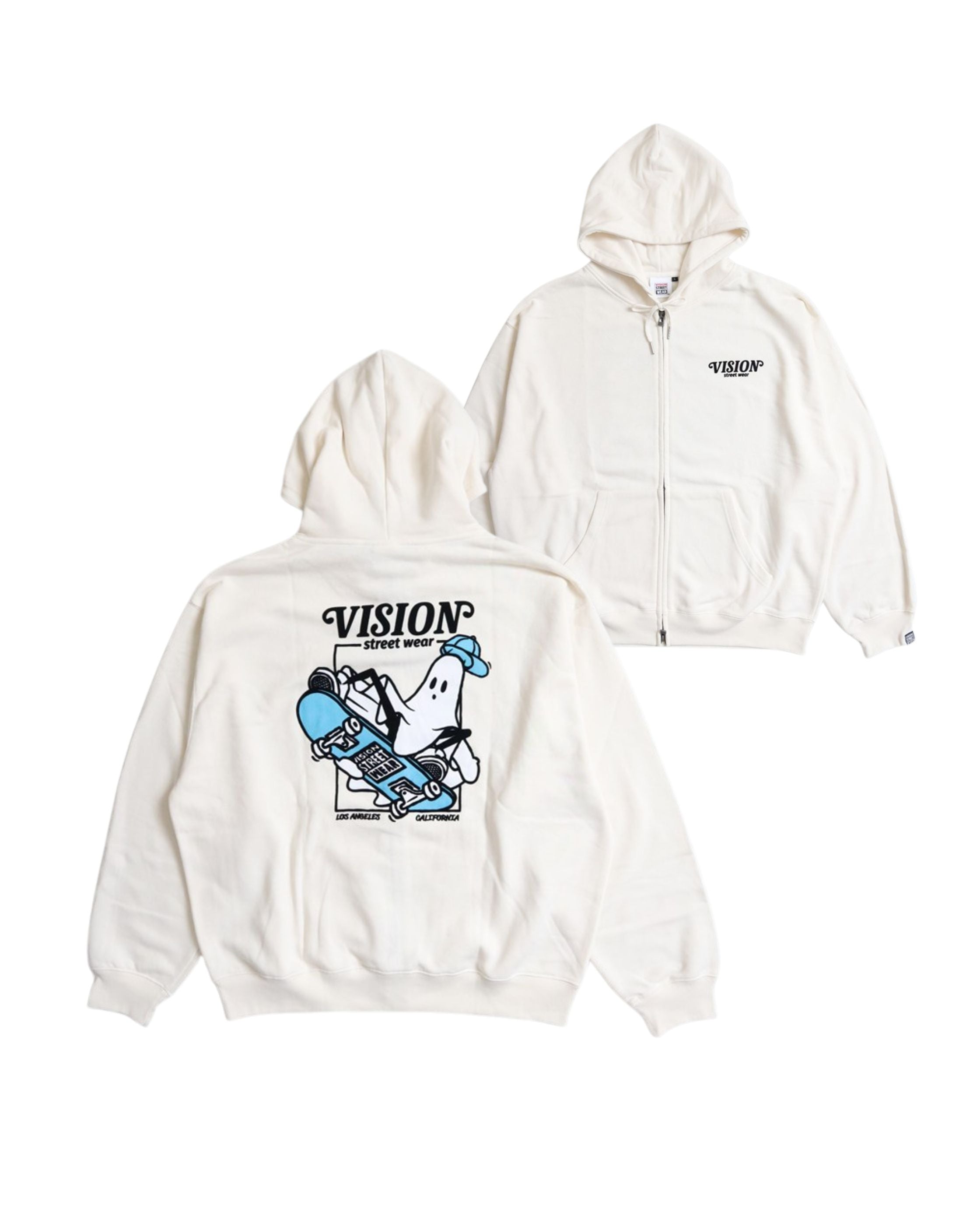 VISION STREET WEAR】Ghost ZIP Hoodie / 飛び出すゴーストZIPパーカー