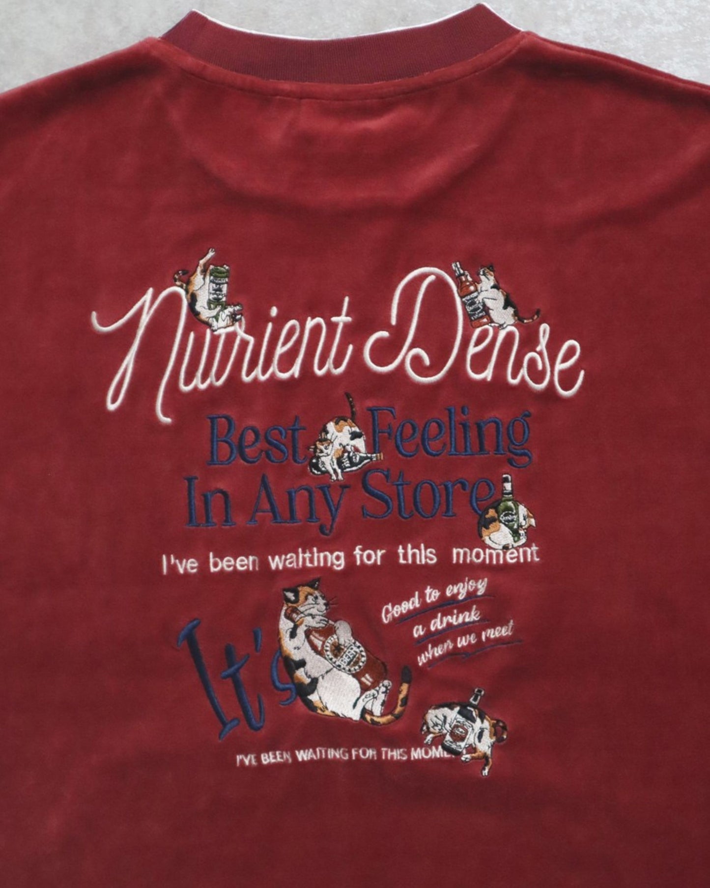 Cats & Drink Velor Sweatshirt