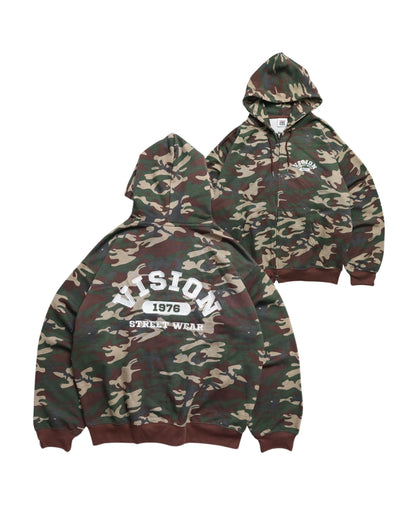 College Logo ZIP Hoodie / カレッジ刺繍パーカー