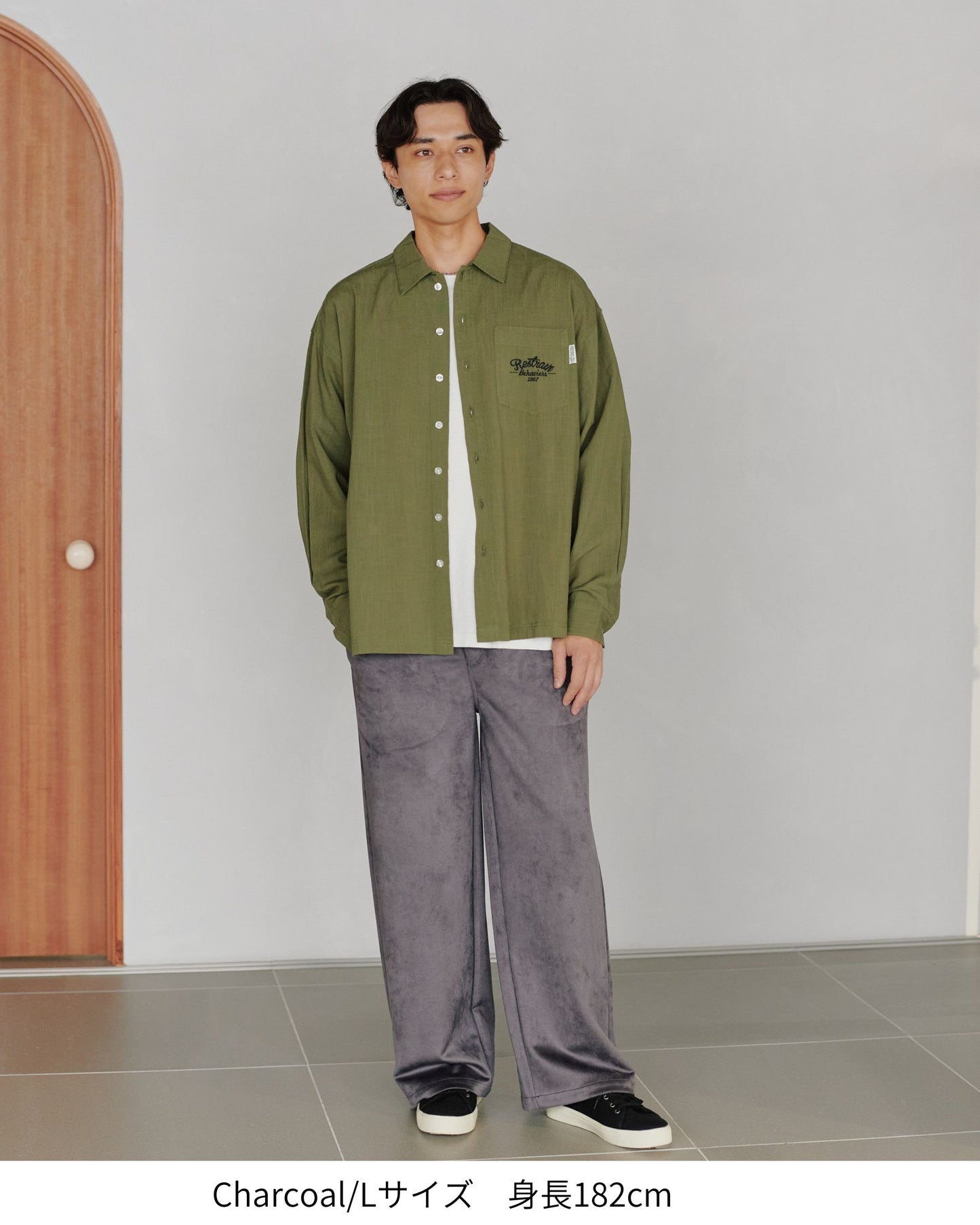 フェイクスウェードパンツ