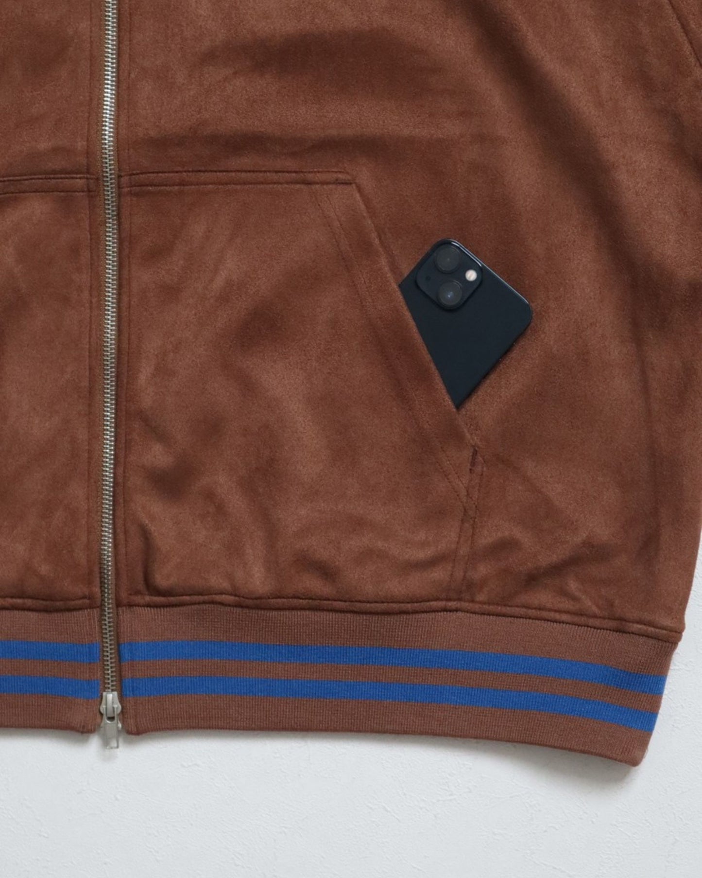 Satin Line Jacket / フェイクスウェードZIPパーカー