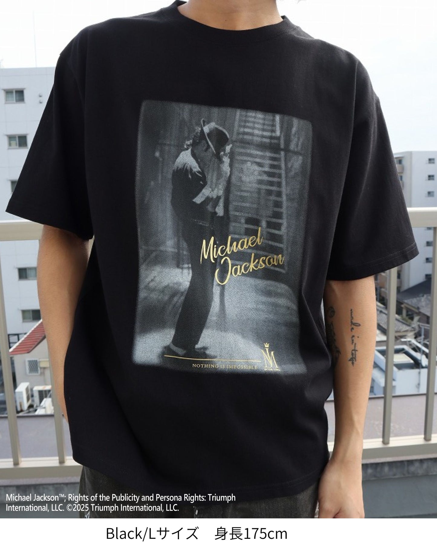 【Michael Jackson】Gold Foil Print Tee