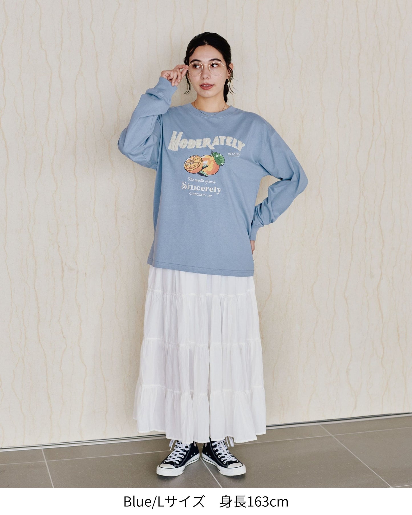 オレンジ柄サガラロゴロンT