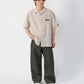 Curve Logo Shirt / 異素材カーブロゴシャツ