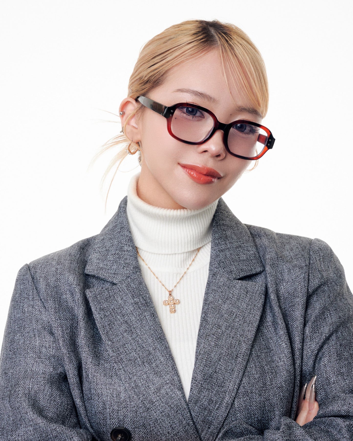 Round fashion glass / クリアメガネ