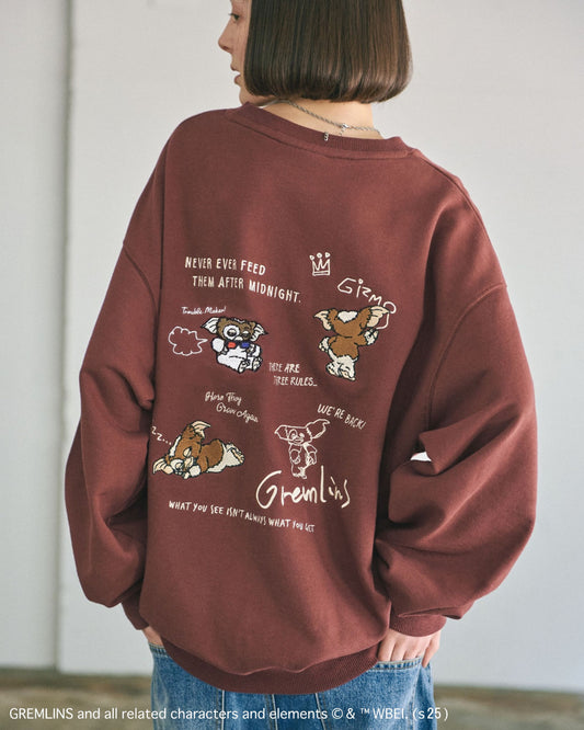【グレムリン】ギズモ ラクガキ刺繍スウェット