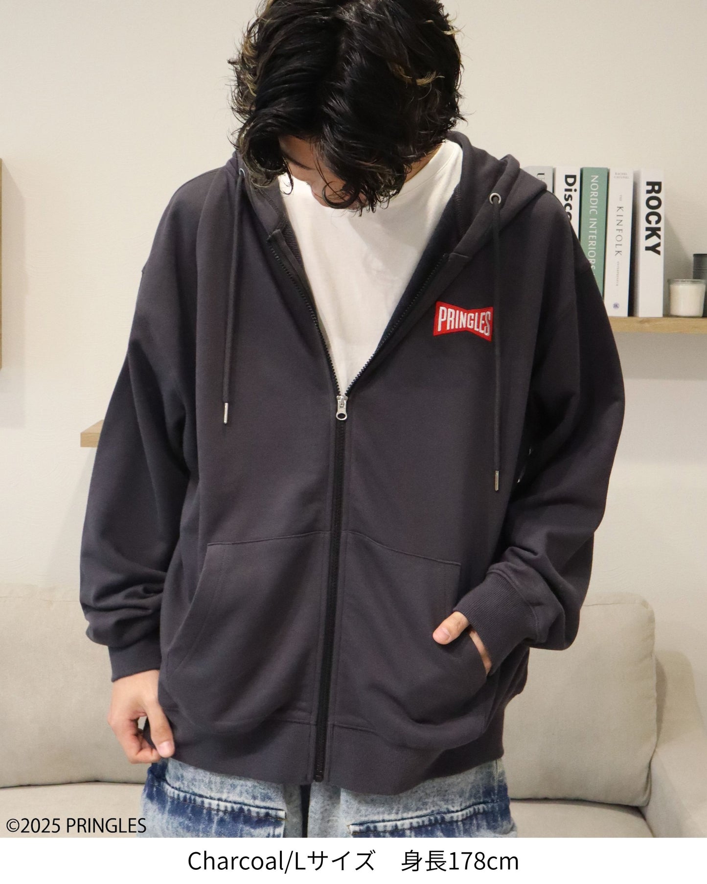 【PRINGLES】Back Face Zip Hoodie