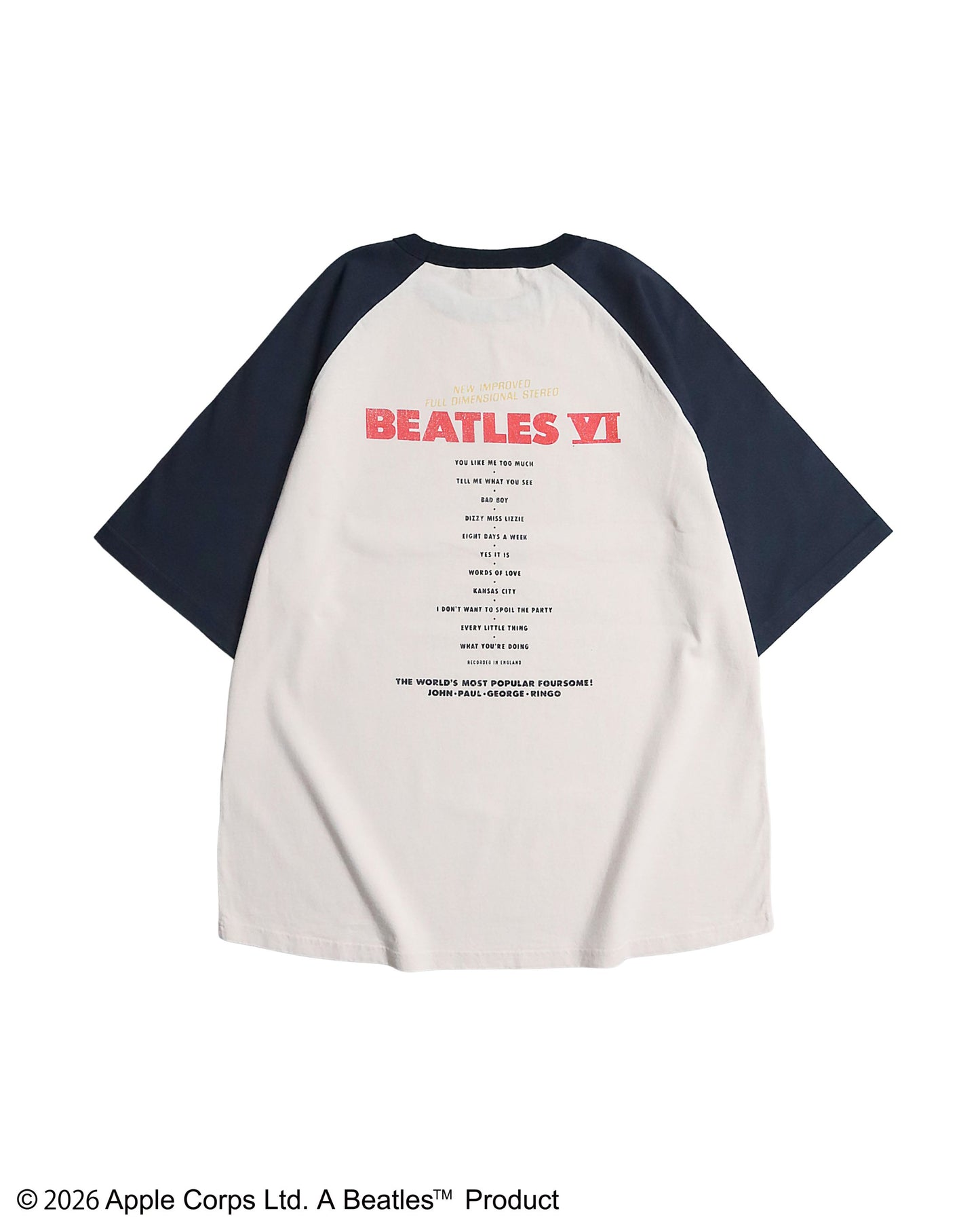 【ビートルズ】レコード柄ラグランT