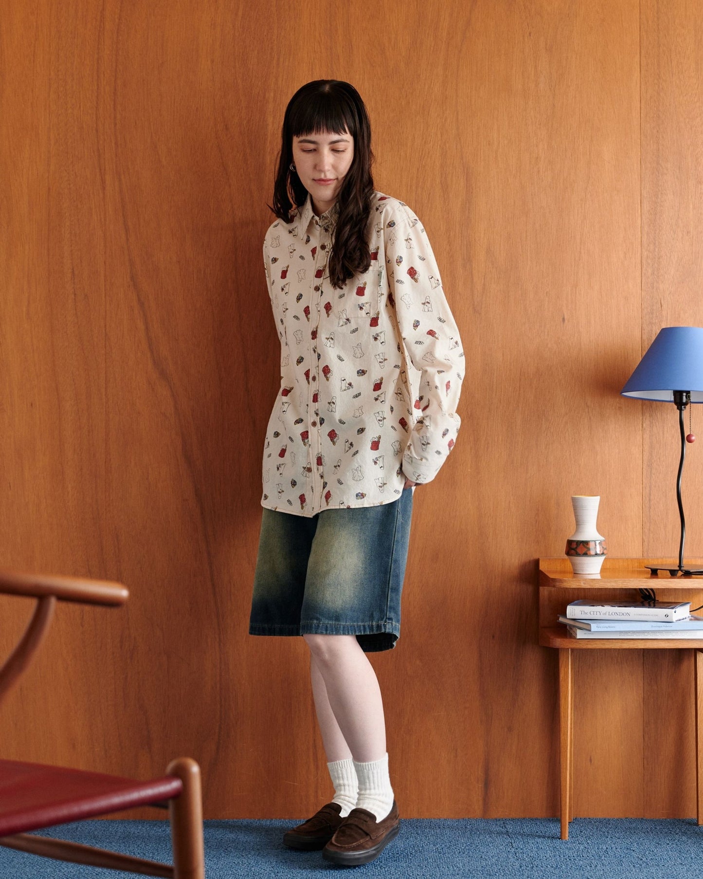 レトロ総柄シャツ