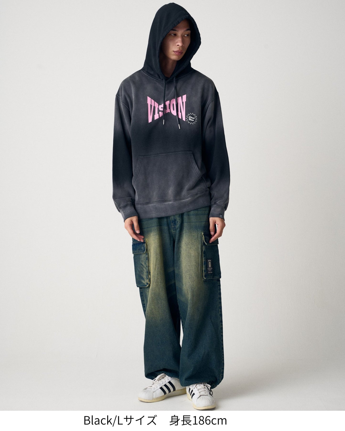 Bleach X Logo Hoodie / ヴィンテージ加工BIGロゴパーカー