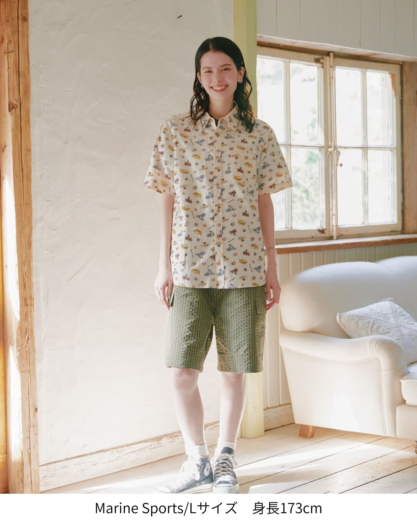 レトロ総柄シャツ