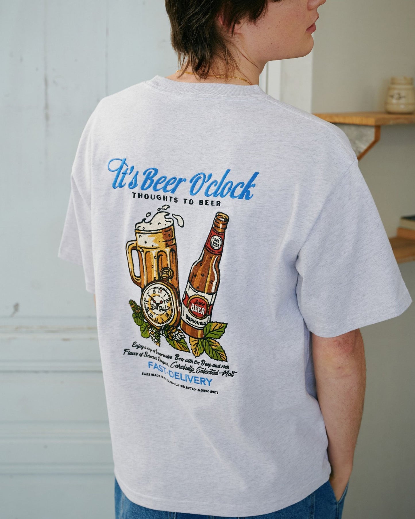 Beer Embroidery Tee