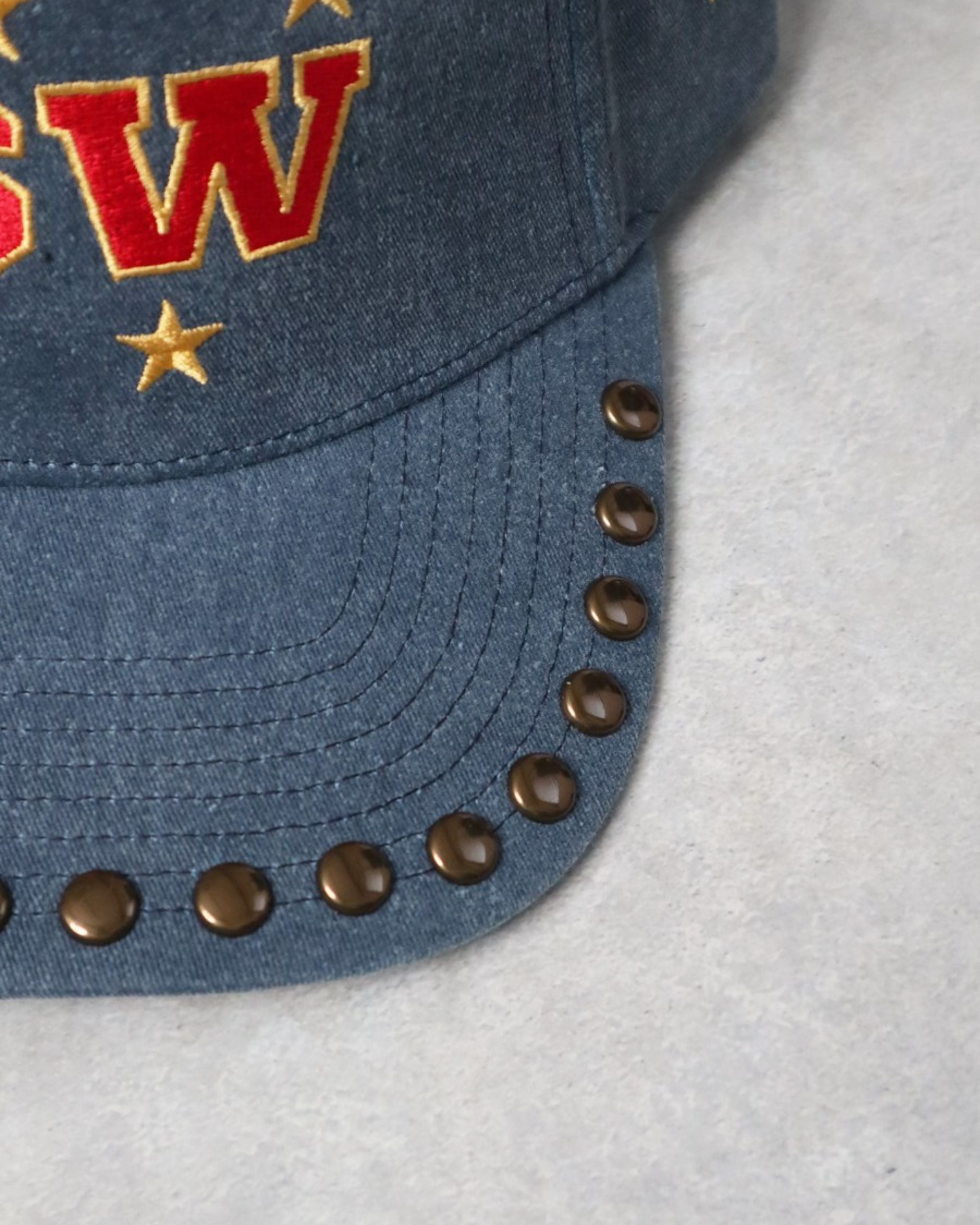 GGロゴキャップ VISION STREET WEAR】Studded cap / ダメージ加工ロゴキャップ