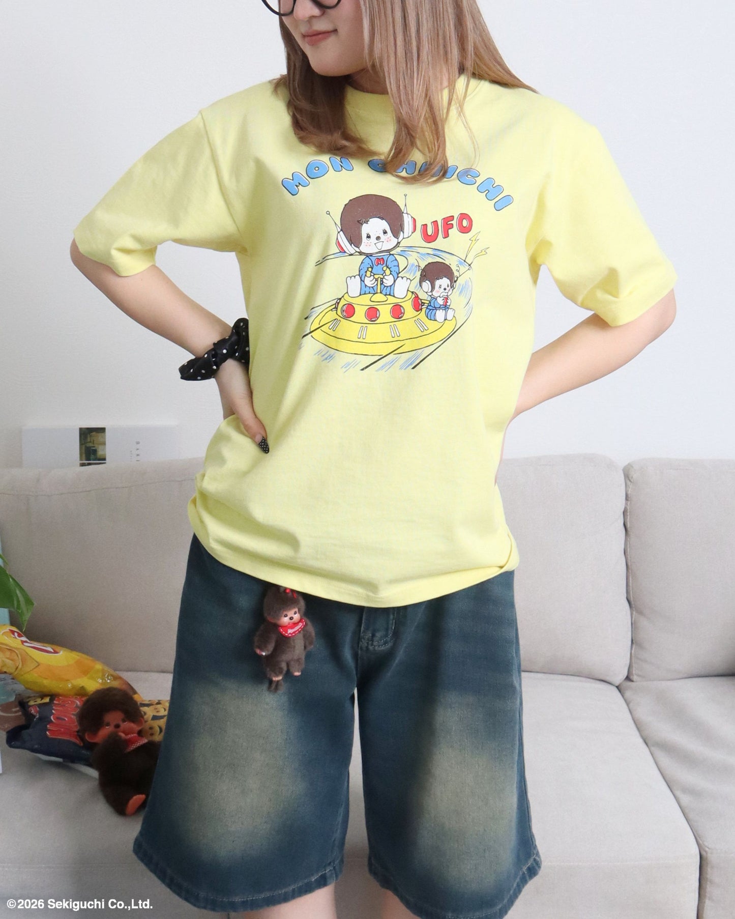 【モンチッチ】UFOイラストTシャツ