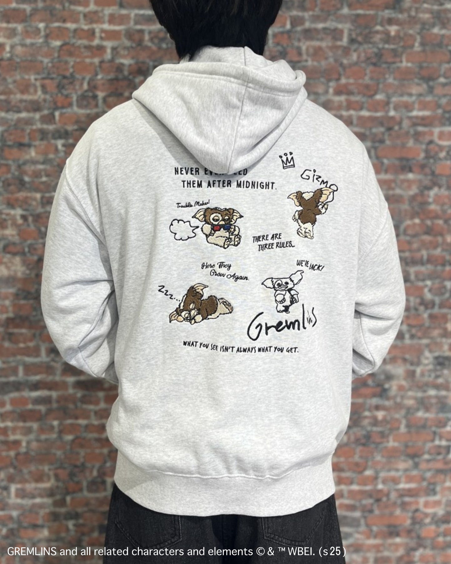 【グレムリン】ギズモ ラクガキ刺繍パーカー