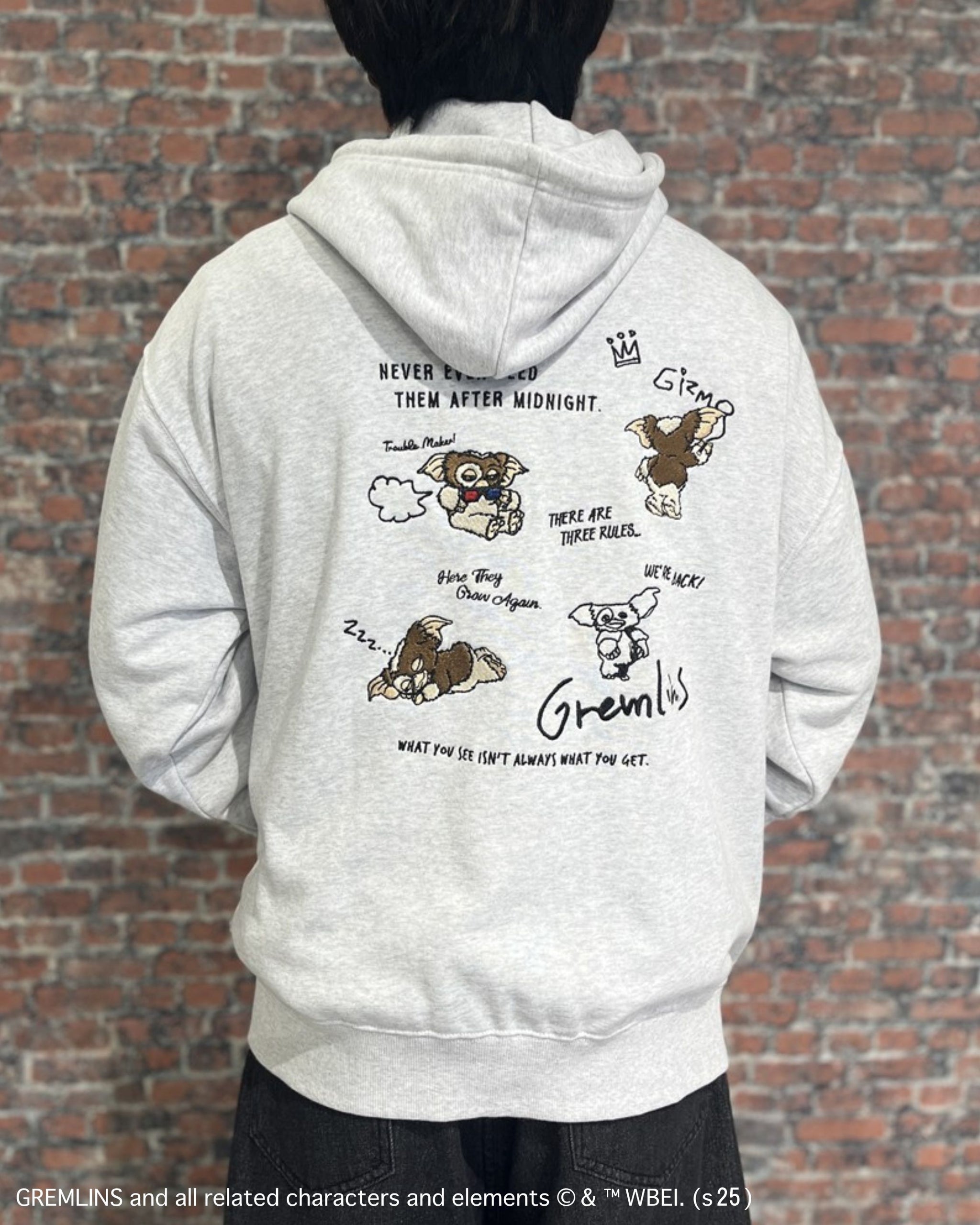 【グレムリン】ギズモ ラクガキ刺繍パーカー