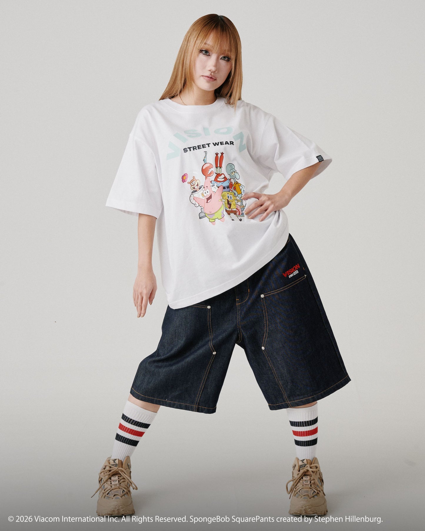 【スポンジ・ボブコラボ】Character Tee / キャラクターグラフィックTシャツ