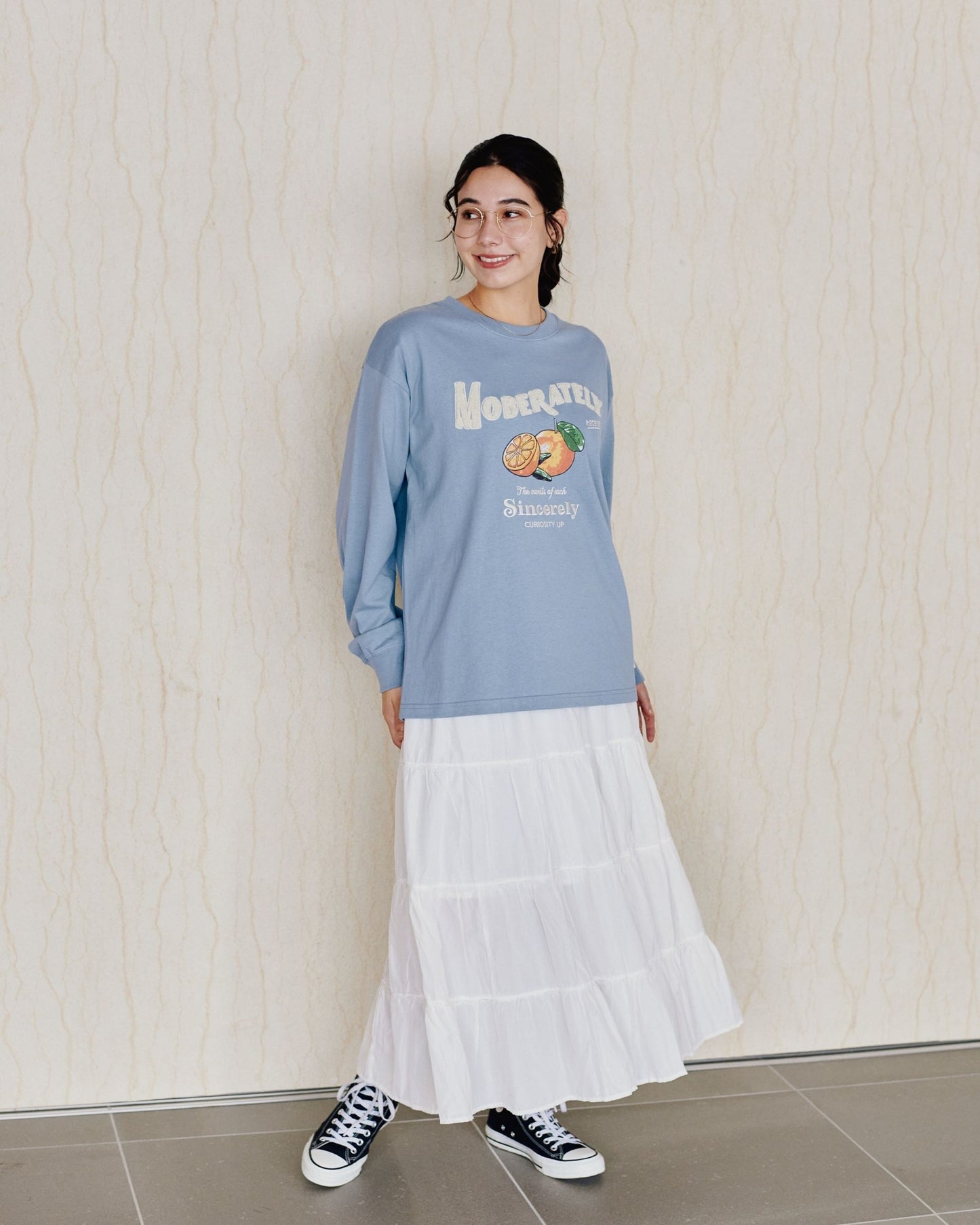 オレンジ柄サガラロゴロンT