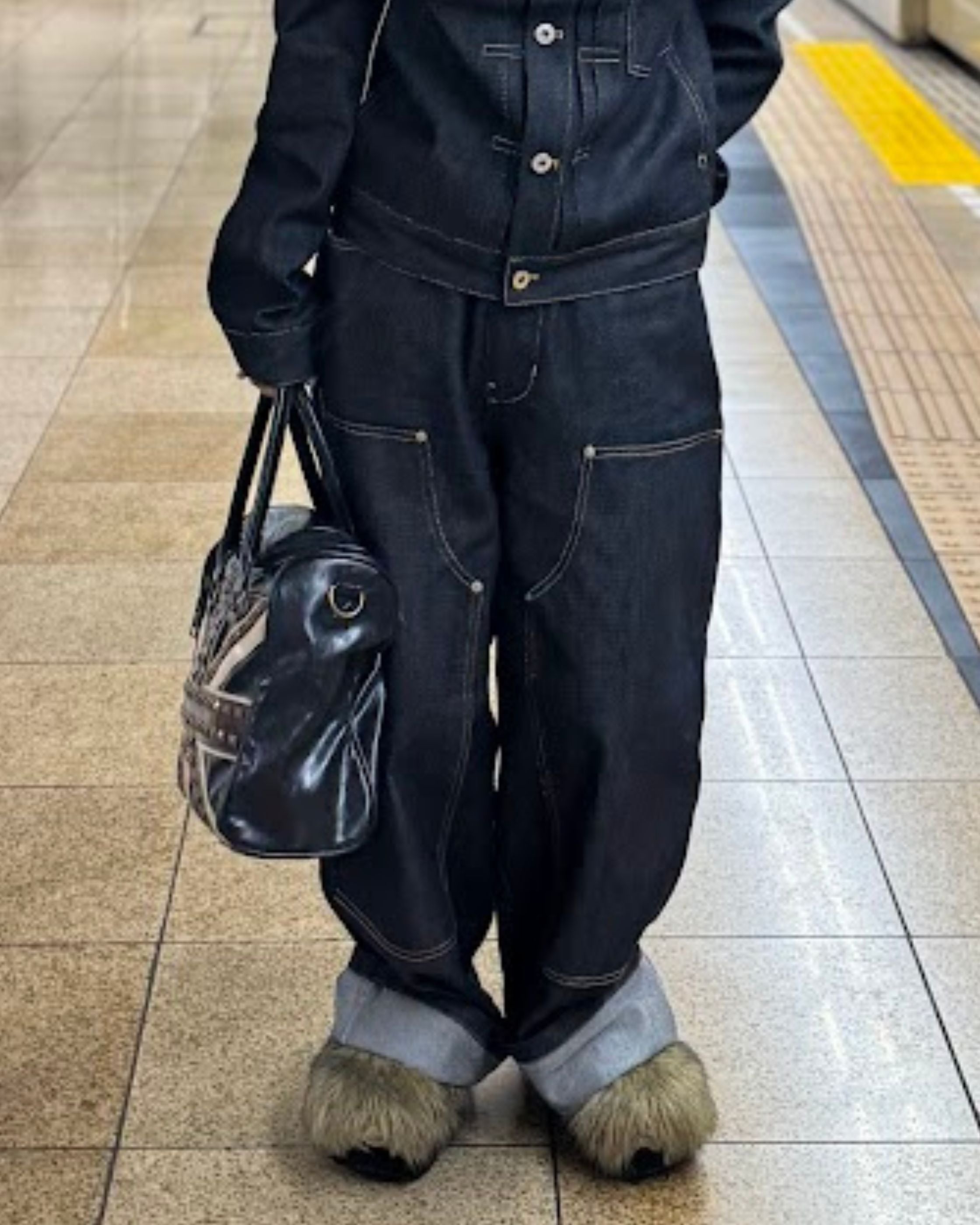VISION STREET WEAR】Rigid Double Knee Pants / Vステッチリジット