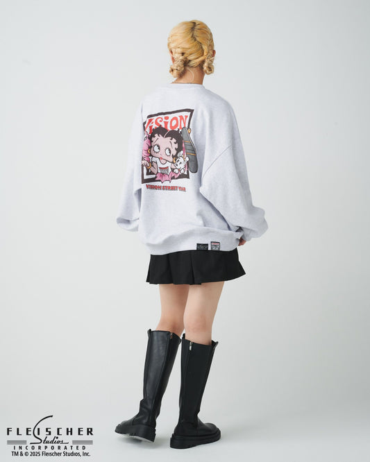 【BETTY BOOP™】 Crack Sweatshirt / クラックロゴスウェット