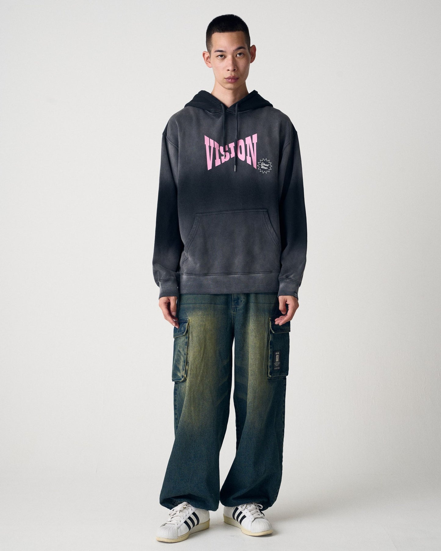 Bleach X Logo Hoodie / ヴィンテージ加工BIGロゴパーカー