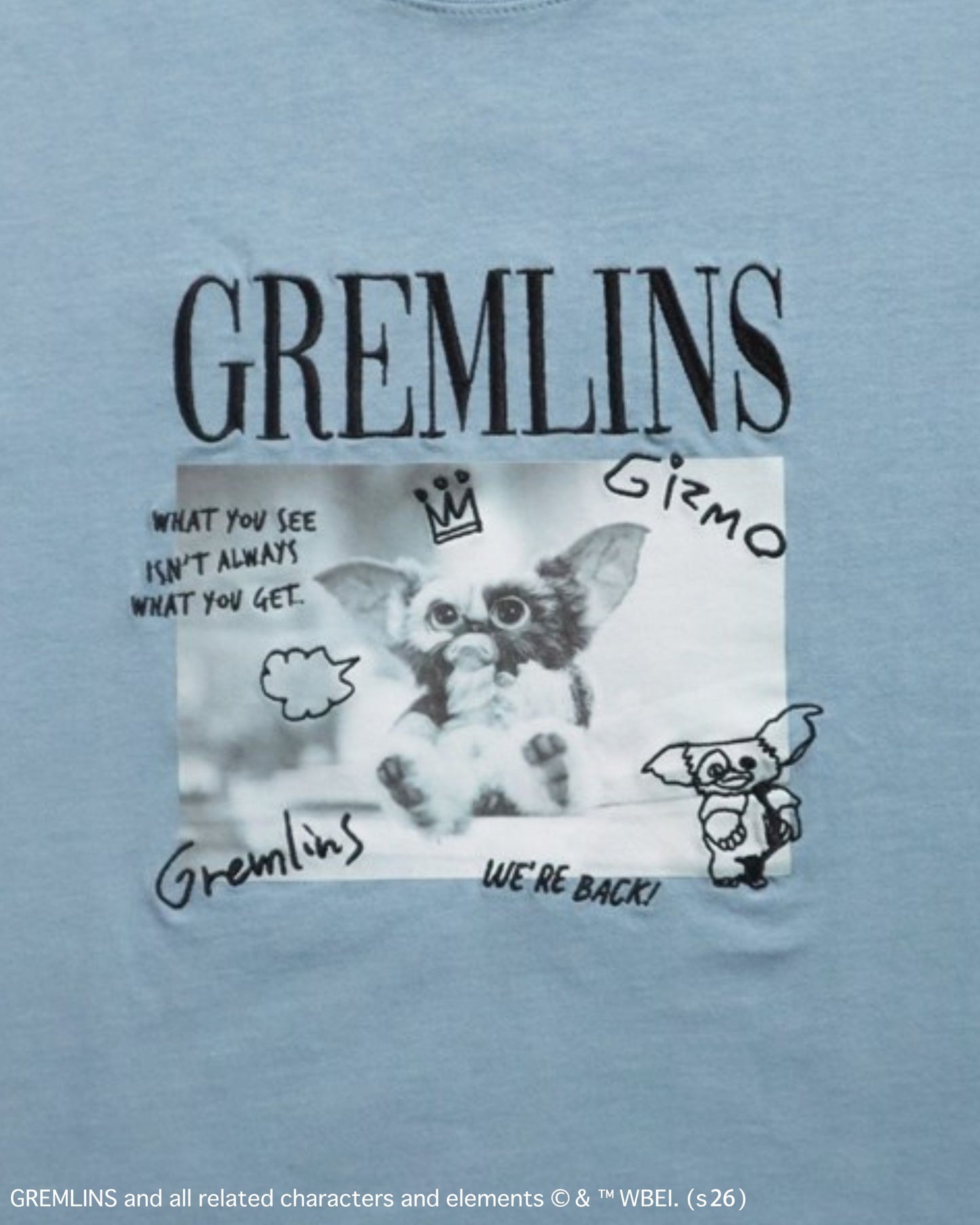 【グレムリン】ギズモ　ラクガキ刺繍フォトT