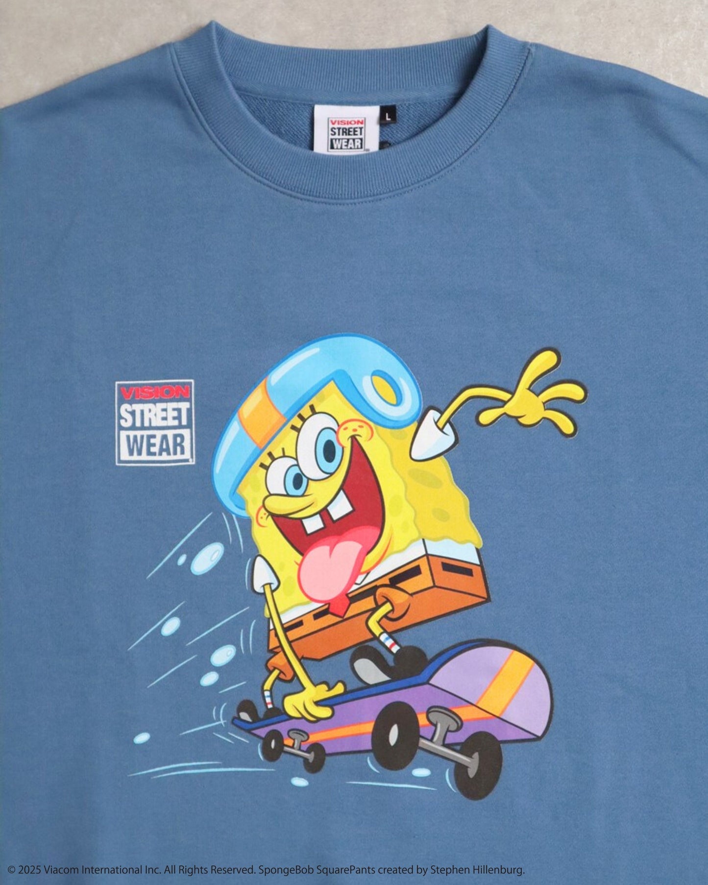 【スポンジ・ボブコラボ】Skateboard Sweatshirt / POPプリントコラボスウェット