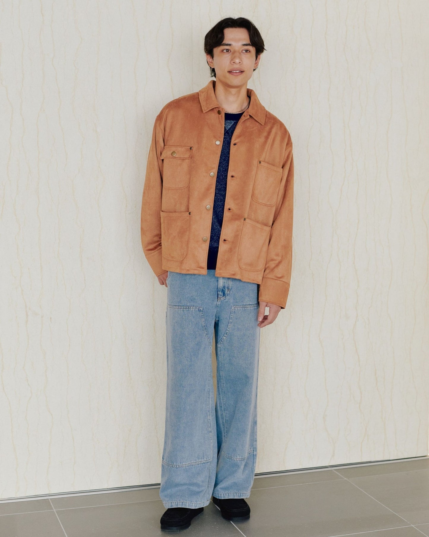 フェイクスウェードカバーオール