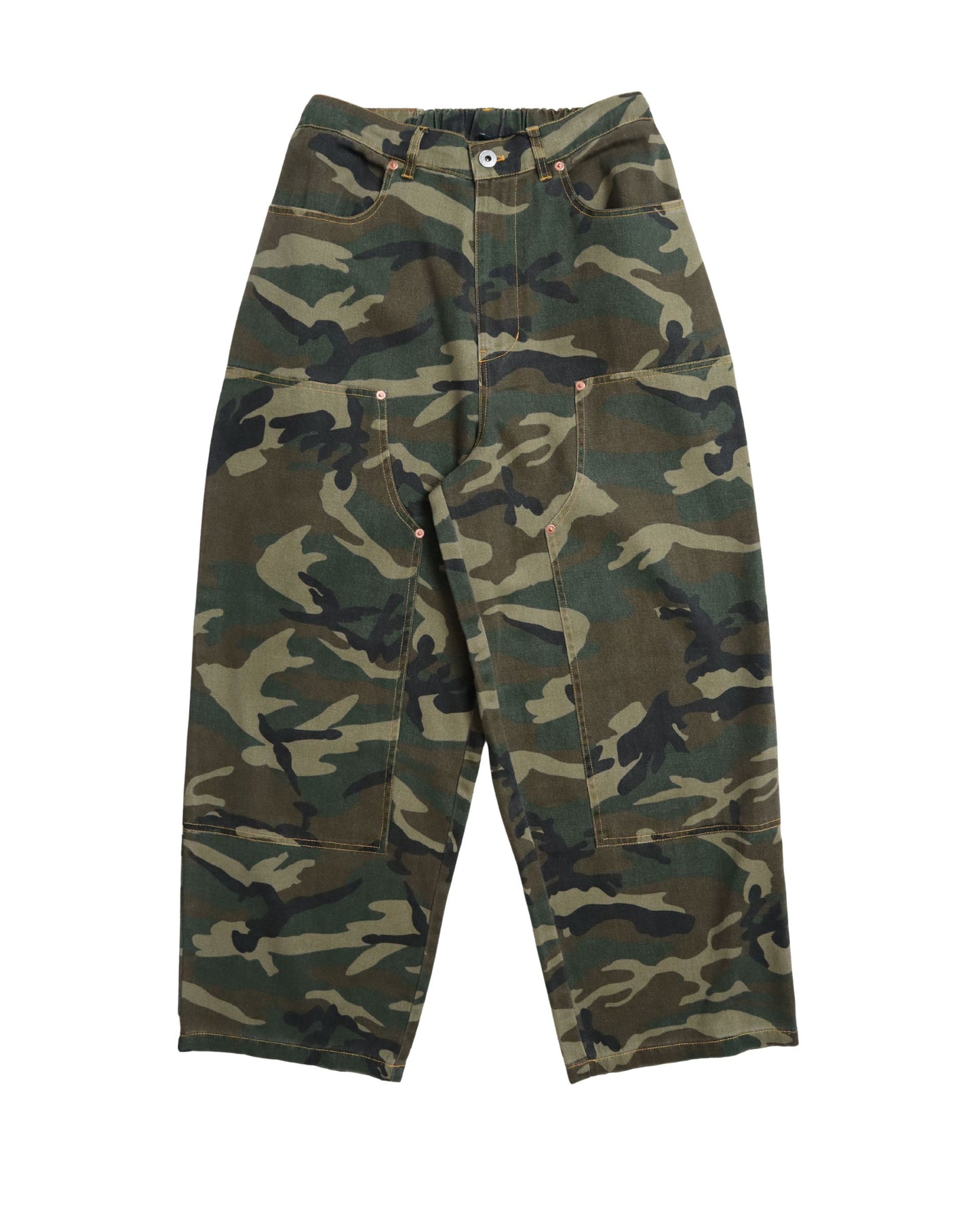 【再入荷】Rigid Double Knee Pants / Vステッチリジットデニムパンツ