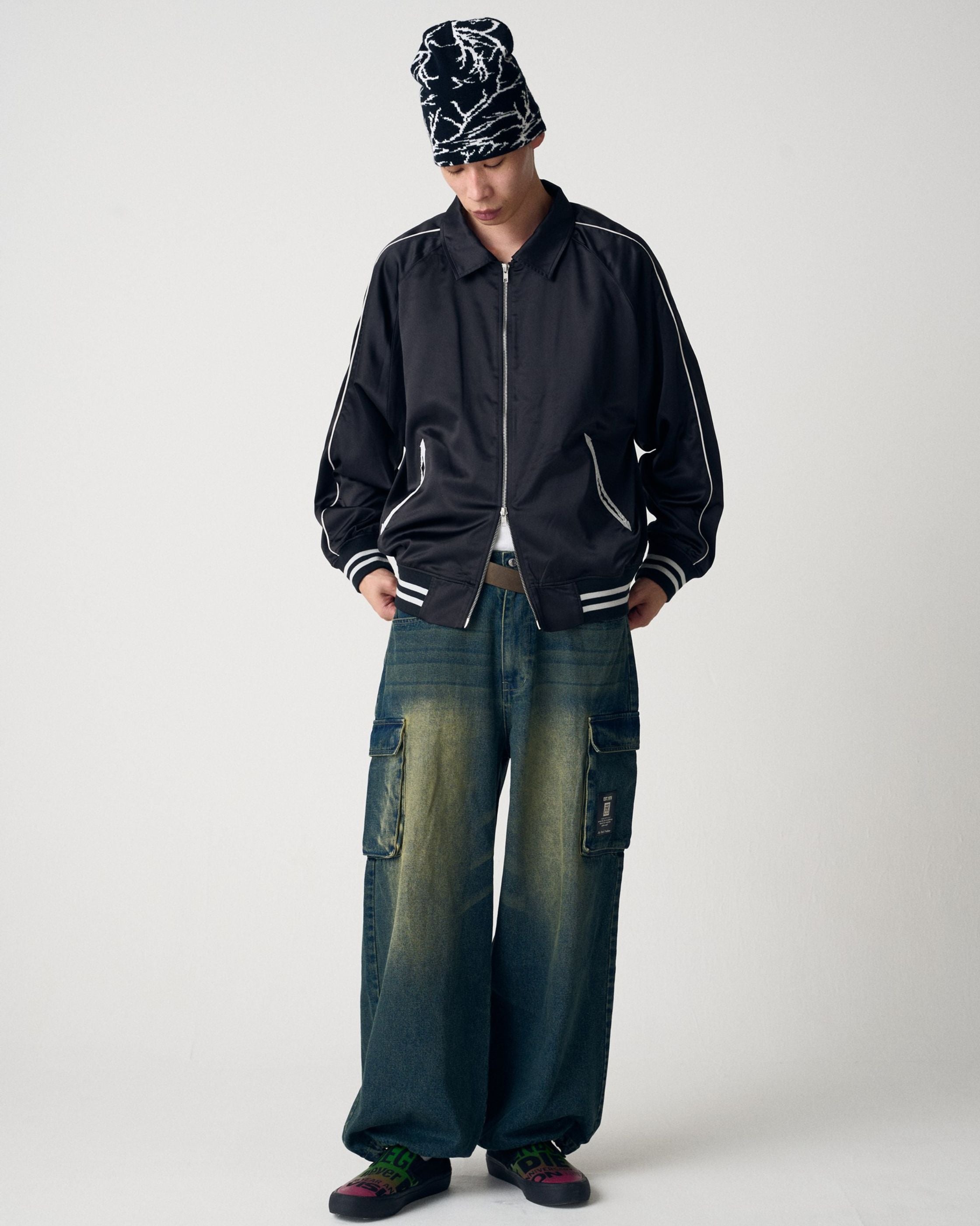 VISION STREET WEAR】Bridge Satin Jacket / サテン刺繍スカジャン