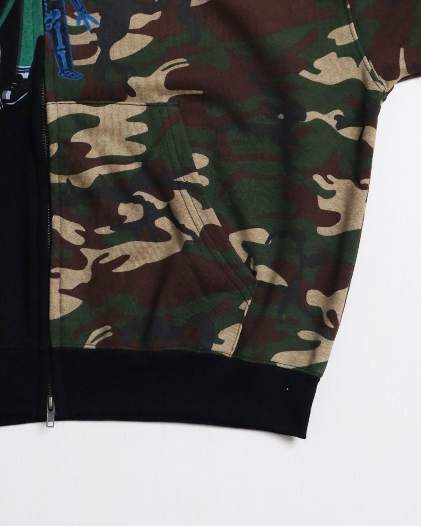 Half Alien ZIP Hoodie / エイリアン切替Wジップパーカー