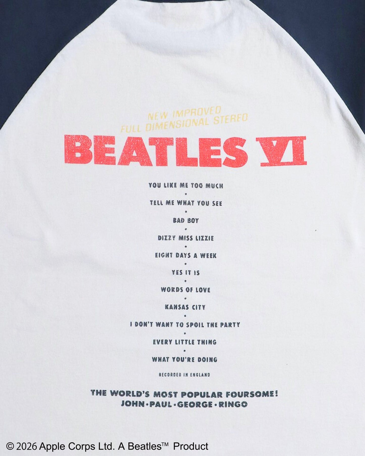 【ビートルズ】レコード柄ラグランT