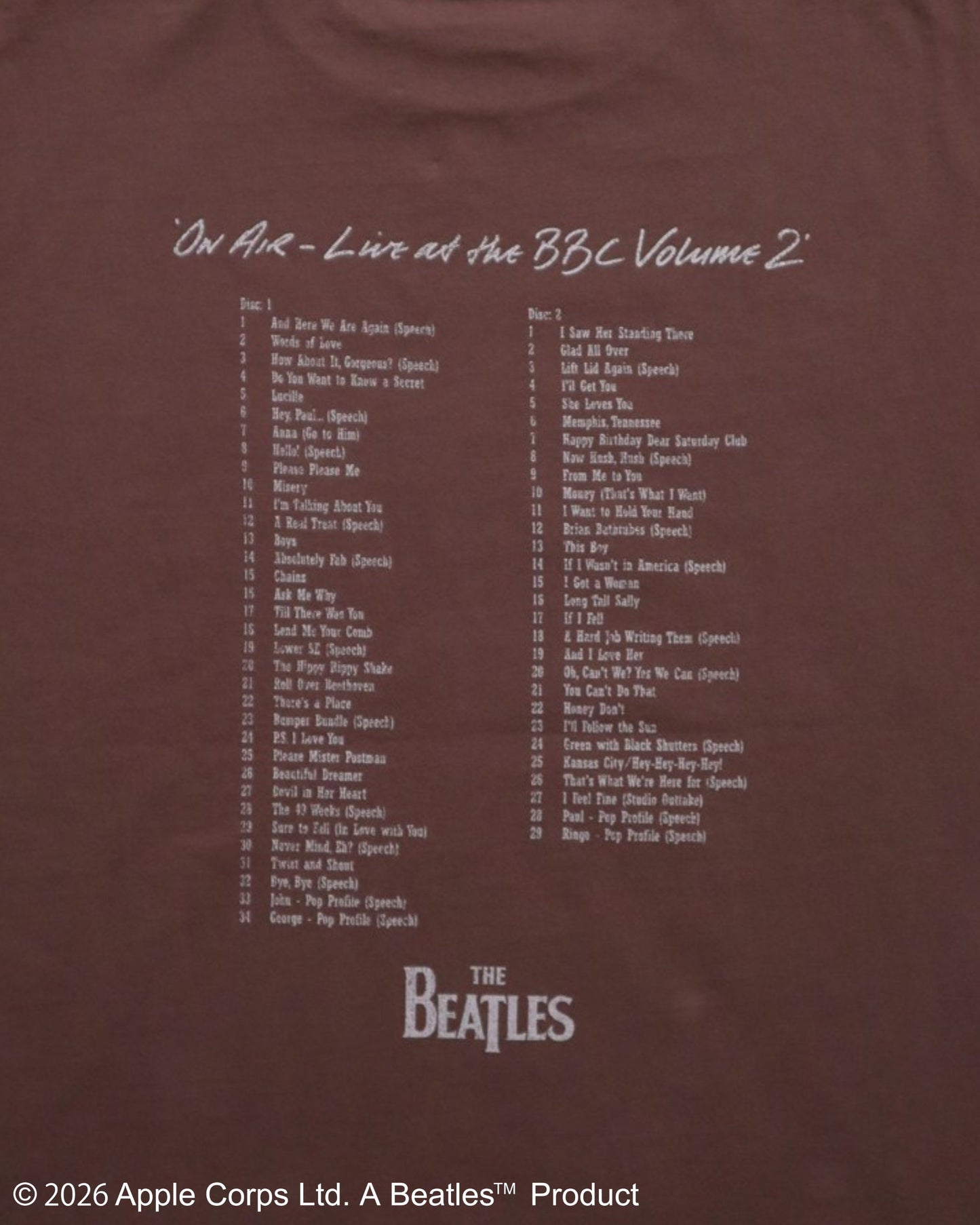 【ビートルズ】アルバムデザイン　箔プリントT